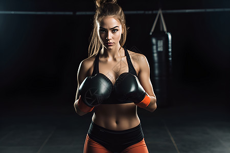 练习拳击的女人图片