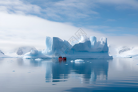 冰川之旅旅行皮筏高清图片