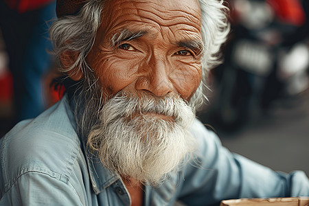 长胡子的老年男子图片