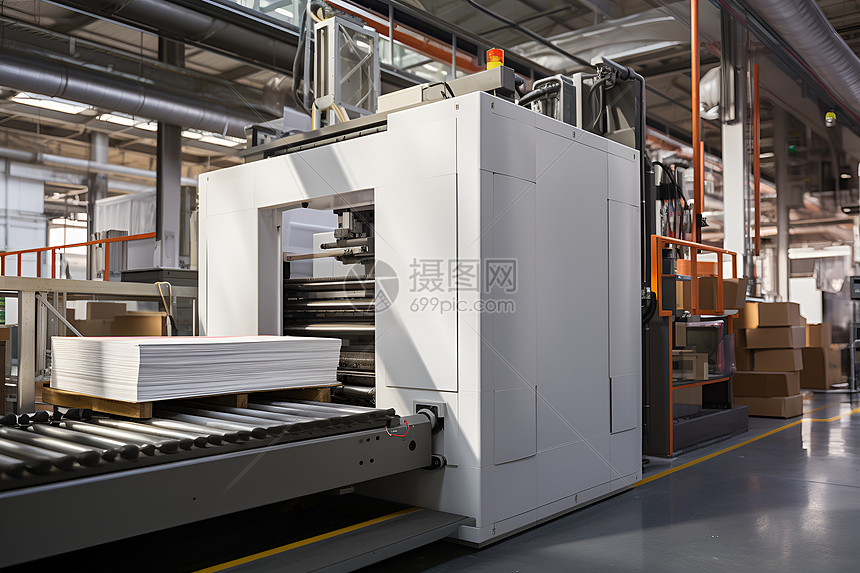 工厂的印刷机器图片