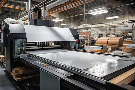 海德堡印刷机工厂的印刷机背景