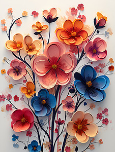 彩色的植物花朵图片