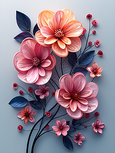 制作的美观花朵背景图片