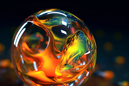 简约美观的液体气泡背景图片