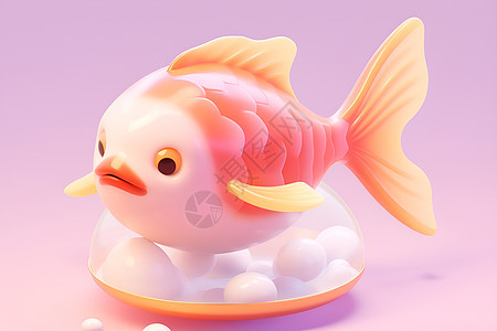 粉色梦幻的鱼儿图片