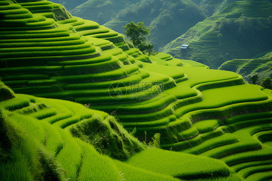 绿色田园景色图片