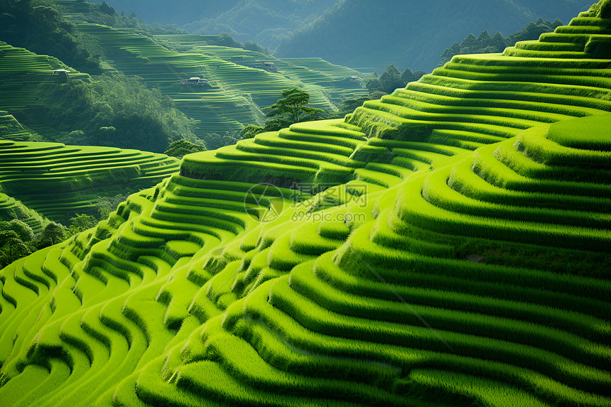桂林的美丽梯田图片