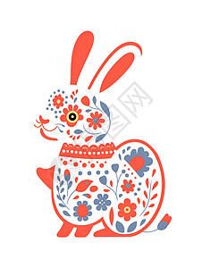 小巧可爱的兔形象插图图片