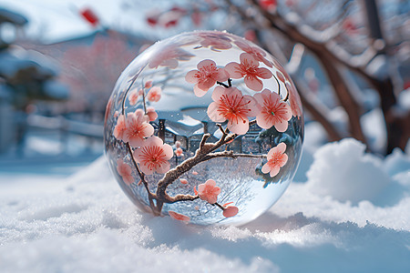 冬日里的梅花图片