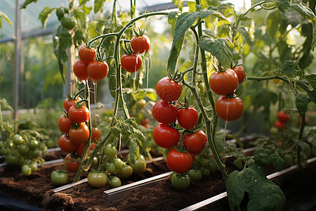 番茄丰收的季节背景图片