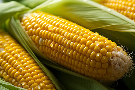 新鲜板栗营养丰富的玉米背景