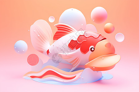 鲤鱼与梦泡泡图片