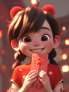 中国小女孩背景图片