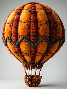 毛毡热气球背景图片