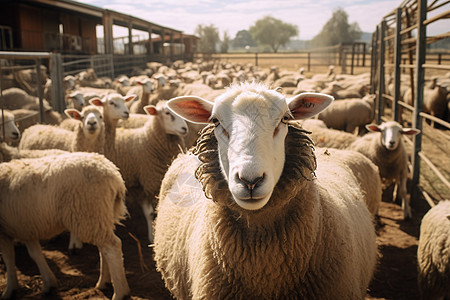 养殖场的羊群图片