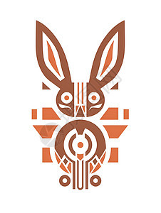设计的兔子图案插画图片