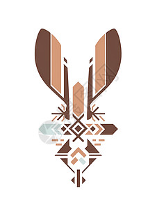 设计的兔子图案背景图片