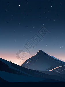 山之夜景背景图片