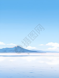 宁静的盐湖图片