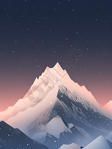 雪白的山峰雪花背景图片