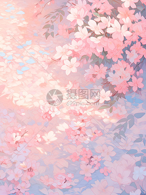 粉色樱花的幽静美图片