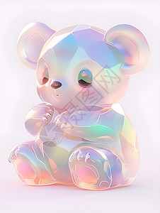 彩虹色的小熊背景图片