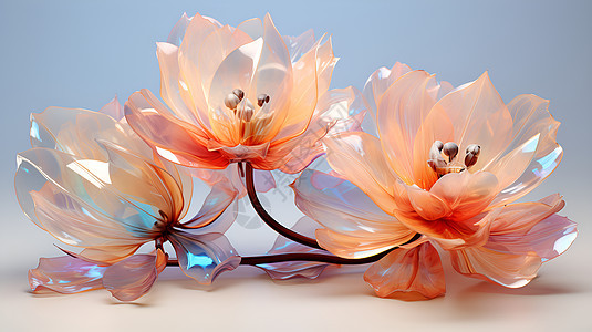 美丽幻彩的水晶花图片