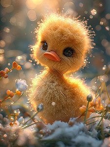 可爱的毛茸小鸭子图片