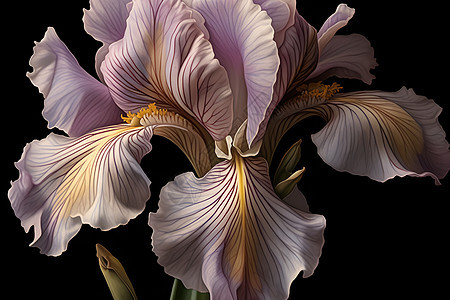 紫色花朵绣花艺术图片