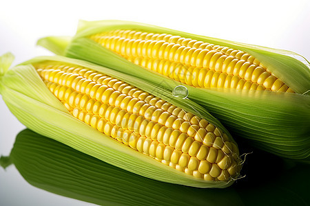 两根玉米棒背景图片