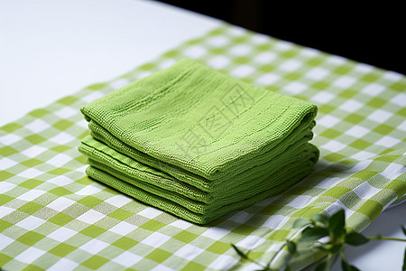 绿色毛巾图片