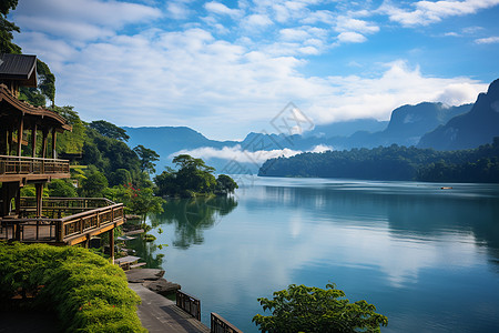 湖畔小屋图片