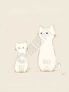设计可爱的猫咪插画图片
