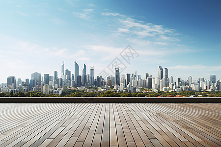 都市天际线地板城市高清图片