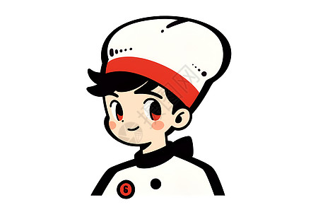 戴厨师帽的男孩背景图片