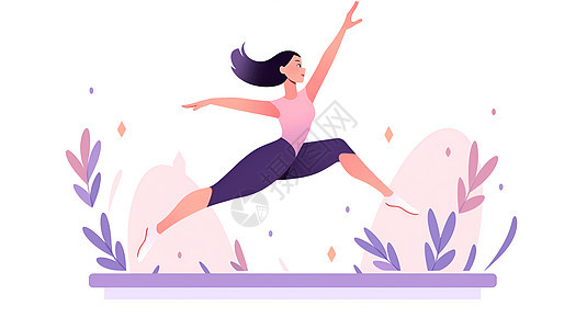 跳跃的跳舞女性图片