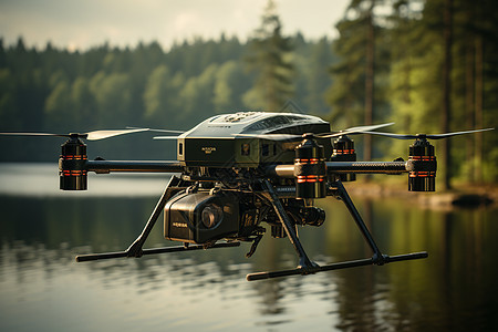 水域上的无人机设备图片
