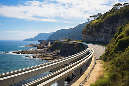 海岸公路峡谷之路背景