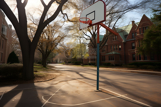 城市篮球场图片
