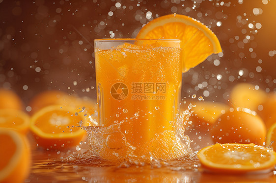 甜蜜清凉橙汁图片