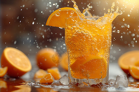 橙汁的创意广告图片