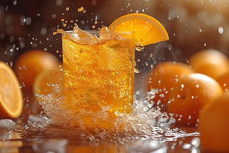 美味新鲜的橙汁图片