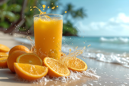 清凉橙汁滋味图片