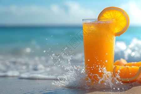 夏日的美味橙汁图片