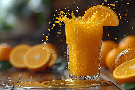 橙汁的美味图片