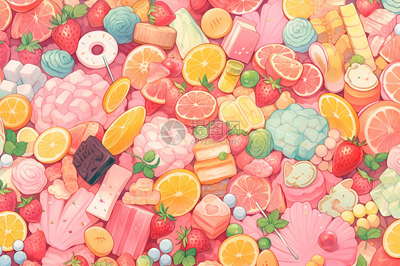 多彩的糖果组合图片