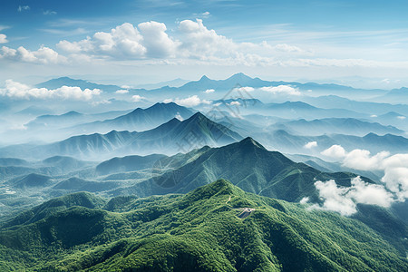 风景蓝蓝天下的峰峦奇景背景