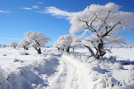 冬天雪地冬季户外的房间背景