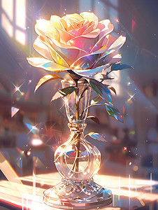 透明花瓶中的花朵背景图片