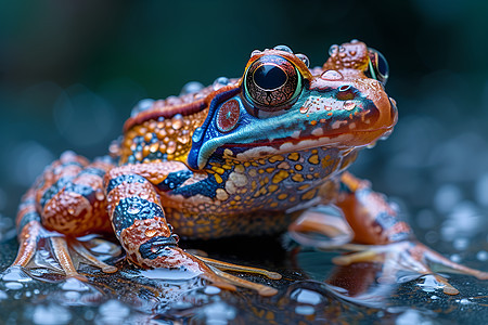 多彩的青蛙图片